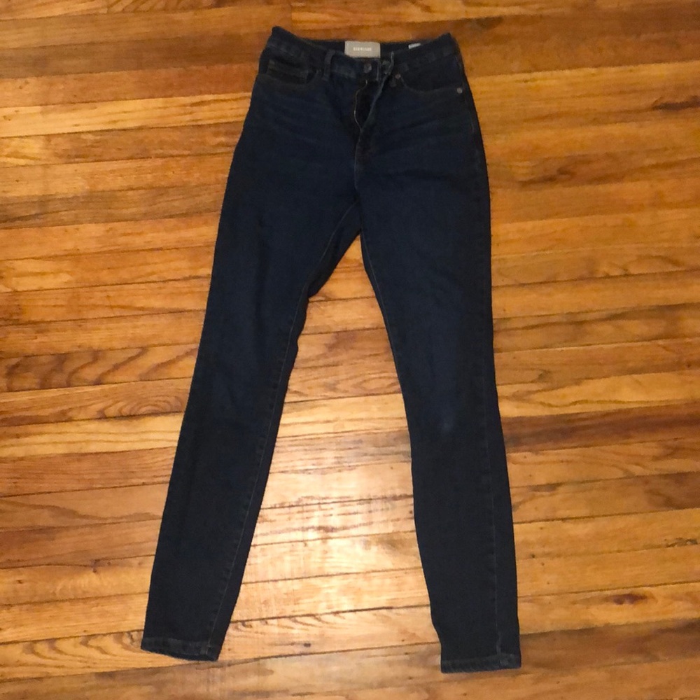 Lightly worn (like once) everlane dark blue jeans